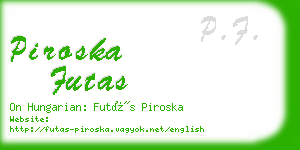 piroska futas business card